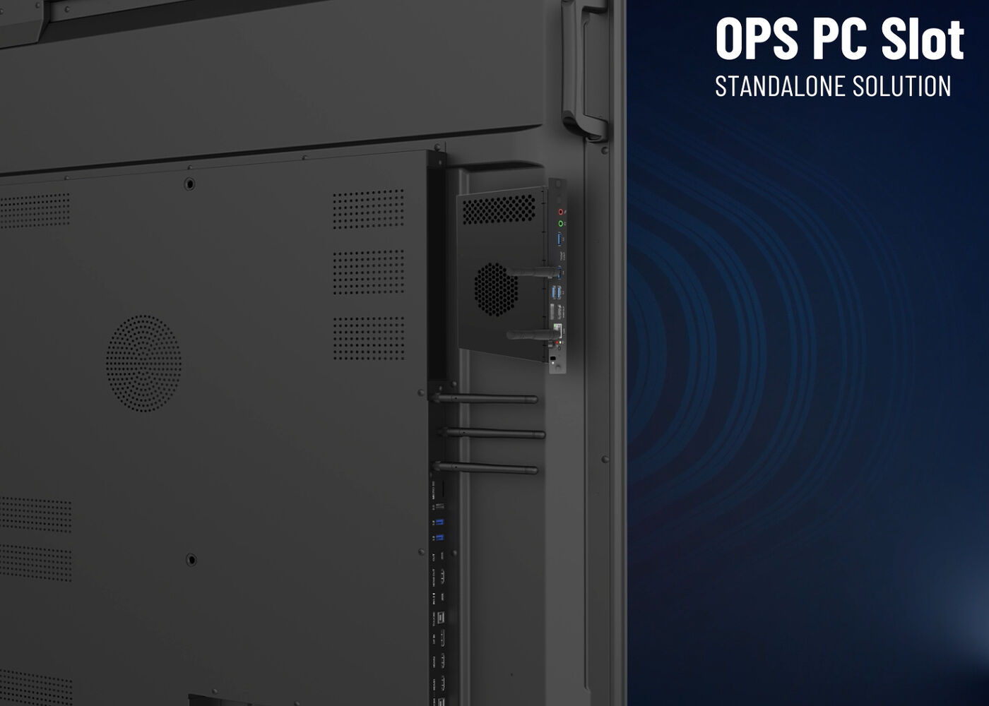 Gniazdo OPS w monitorze interaktywnym iiyama TN6505A-B1AG