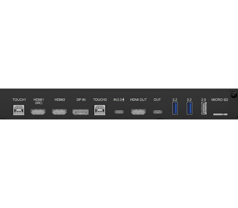 Monitor interaktywny iiyama TE7515A-B2AG 75 cali - przednie złącza