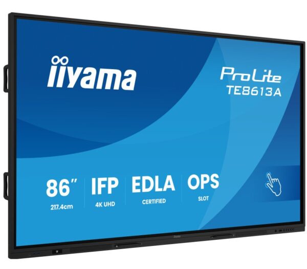 Monitor interaktywny iiyama TE8613A-B3AG 86 cali - przód