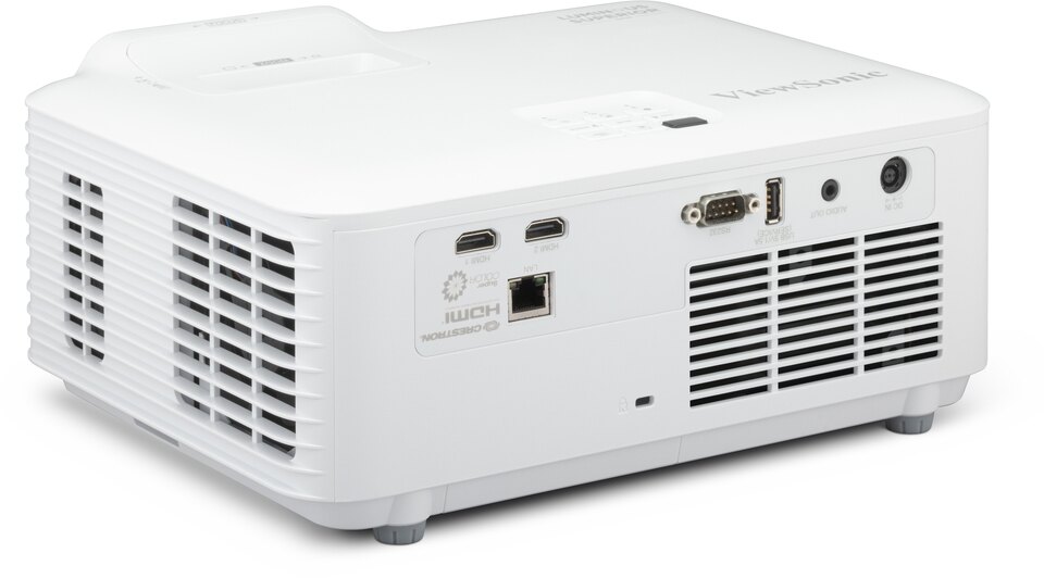 Projektor ViewSonic LS630W od tyłu pod kątem