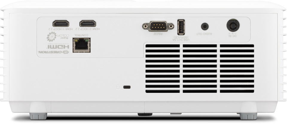 Złącza projektora ViewSonic LSD401HD: HDMI, RS232, USB, RJ-45
