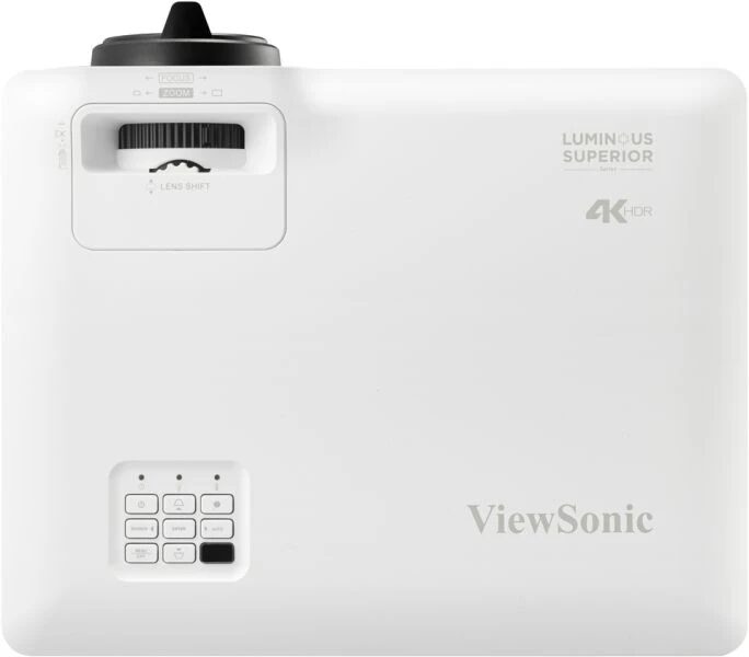 Górna obudowa ViewSonic LS901-4K z panelem sterowania i oznaczeniem 4K