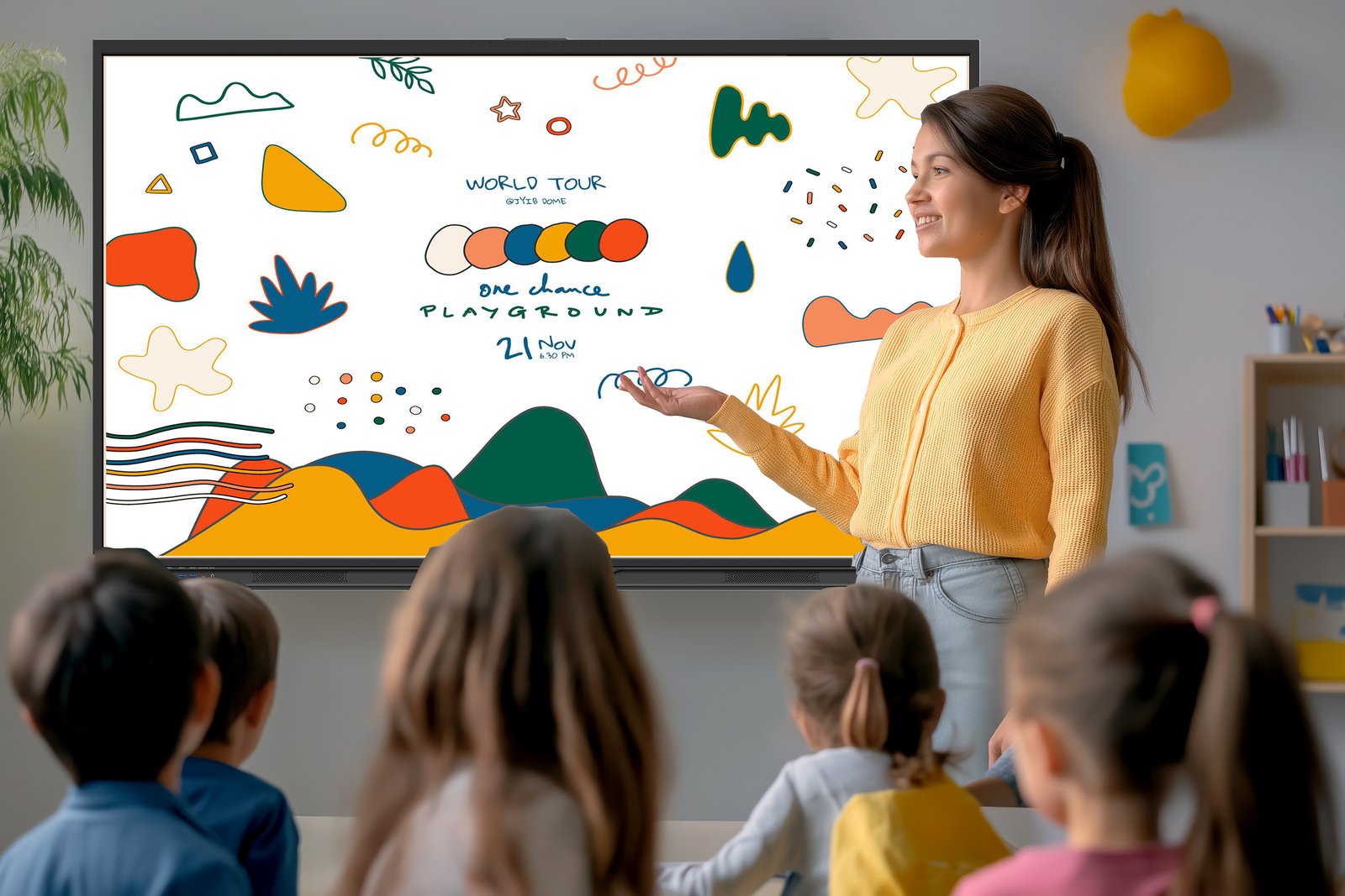 Monitor interaktywny Newline ELARA ELITE &mdash; lekcja w klasie