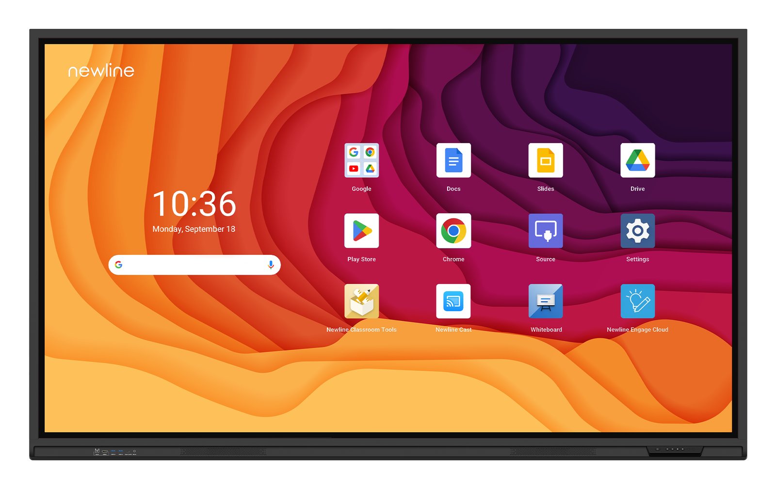 Monitor interaktywny Newline LYRA PRO TT-8623QA 86 cali z Androidem 14 i Google EDLA