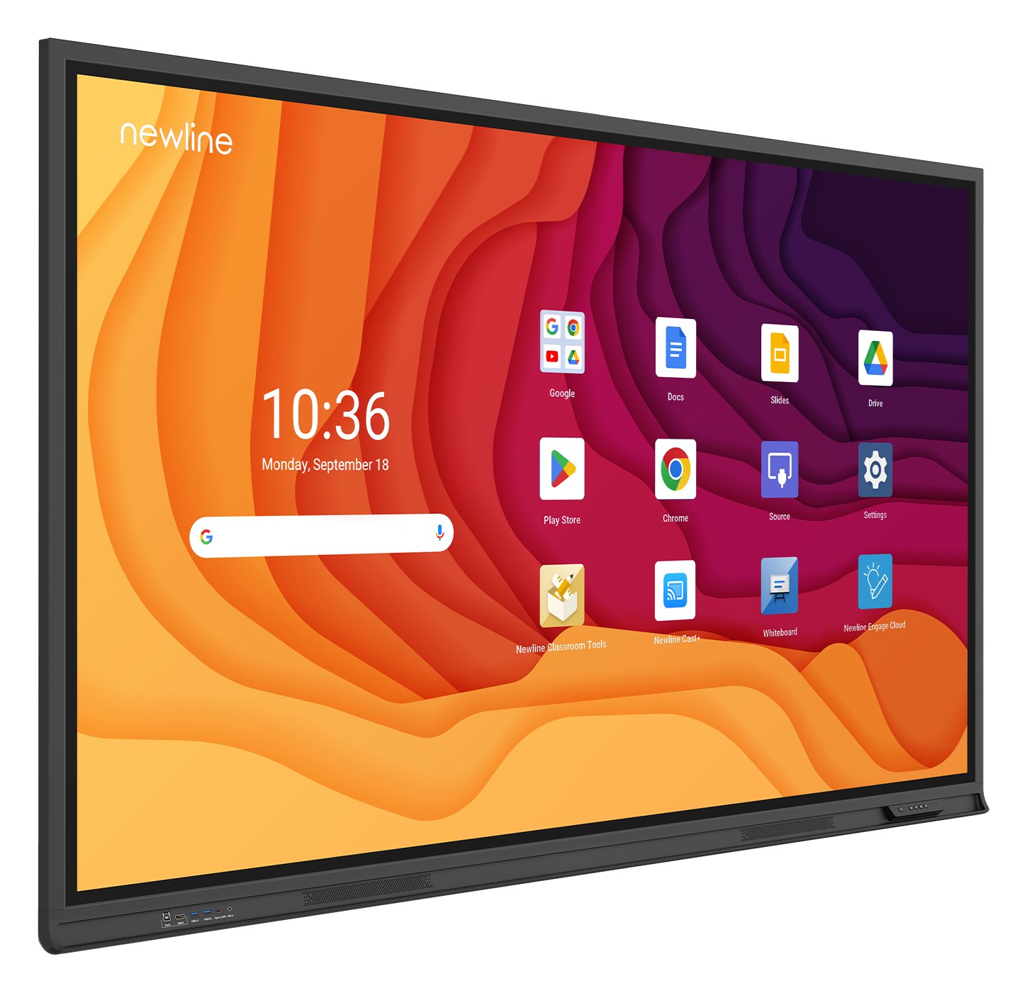 Monitor interaktywny Newline LYRA PRO &mdash; widok z lewej strony