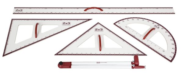 Przymiary tablicowe magnetyczne 2x3 AS140 – komplet 5 elementów — komplet przymiarów
