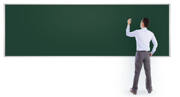 Tablica akademicka kredowa 2x3 TAK1230 300x120 cm – zielona, magnetyczna, lakierowana — tablica na ścianie sali
