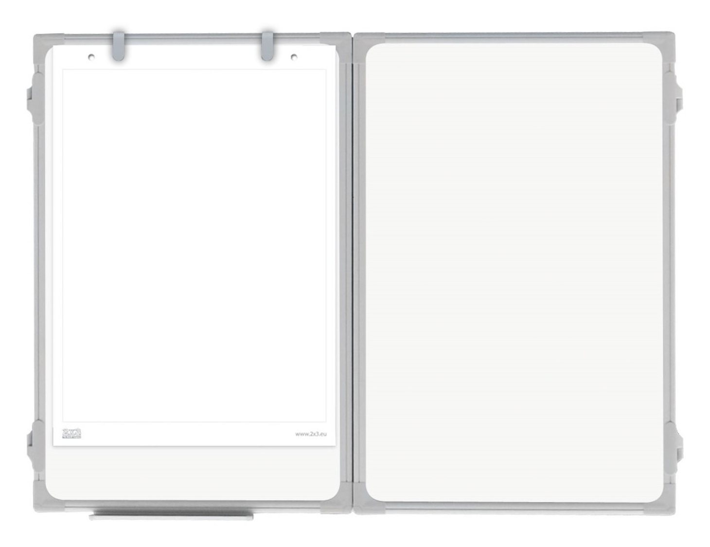 Tryptyk biały 2x3 TRS1020 200x100 cm (400 cm po rozłożeniu) &ndash; suchościeralny, magnetyczny, lakierowany &mdash; skrzydła złożone