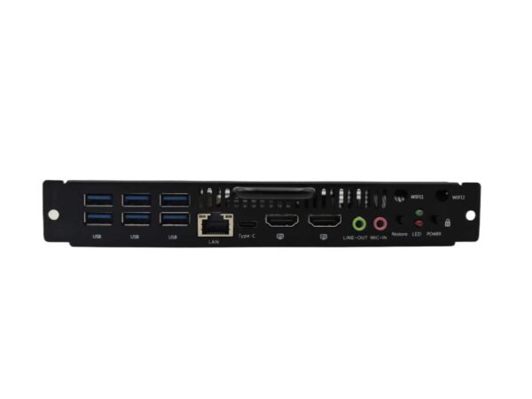 Komputer Avtek OPS 13. generacji — panel ze złączami
