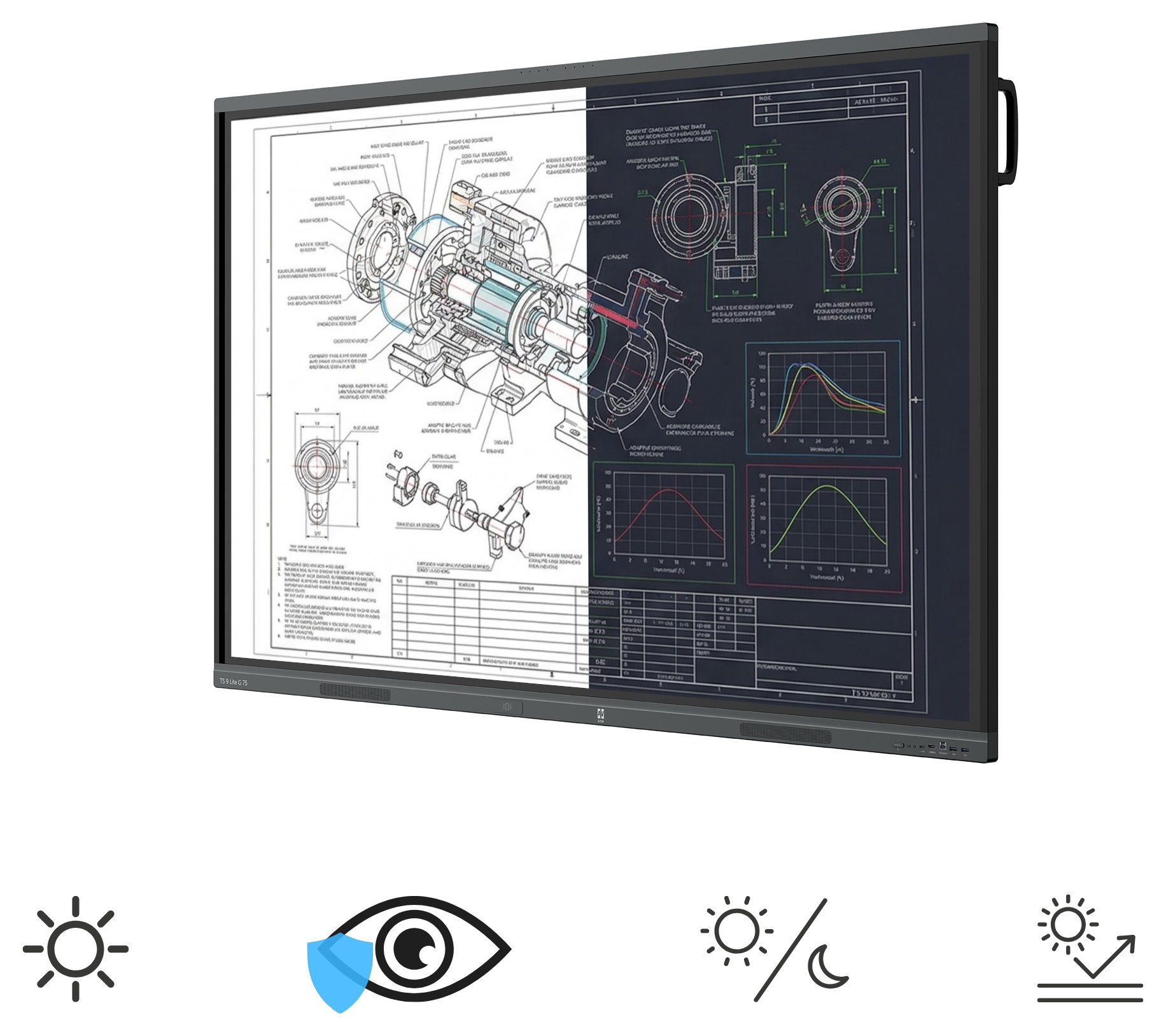 Monitor interaktywny Avtek TS 9 Lite G 86 - obraz 4K i ochrona wzroku