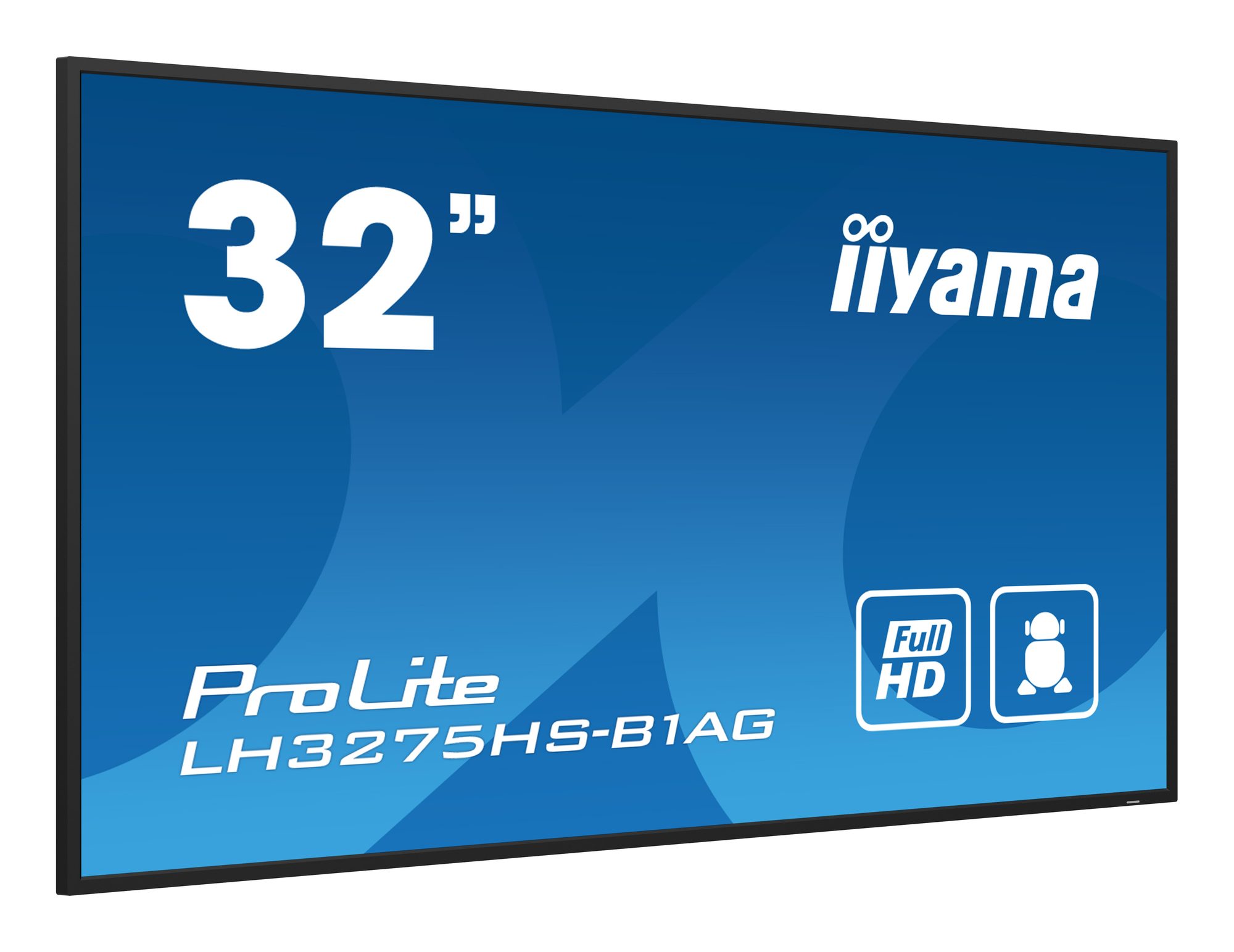 Monitor informacyjny iiyama LH3275HS-B1AG 32 cale - widok z przodu pod kątem