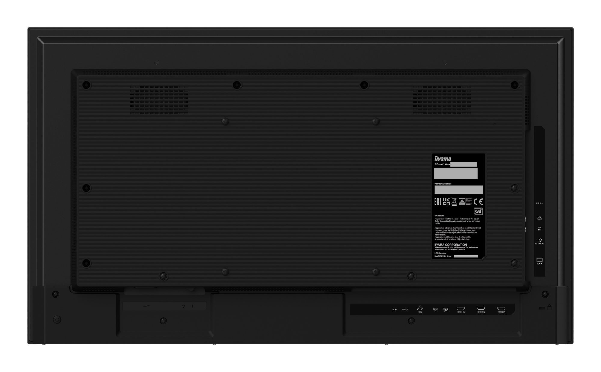 Monitor informacyjny iiyama LH3275HS-B1AG 32 cale - tył obudowy z mocowaniem VESA
