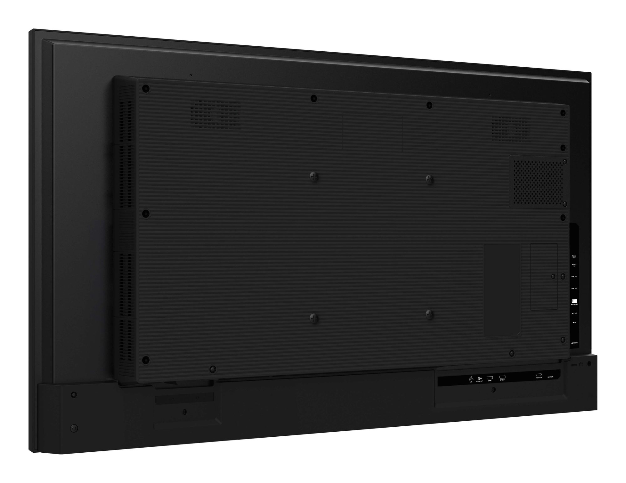 Monitor informacyjny iiyama LH4375UHS-B2AG 43 cale - tył obudowy ze złączami