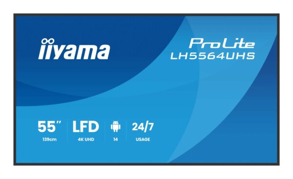 Monitor informacyjny iiyama LH5564UHS-B1AG 55 cali - z przodu