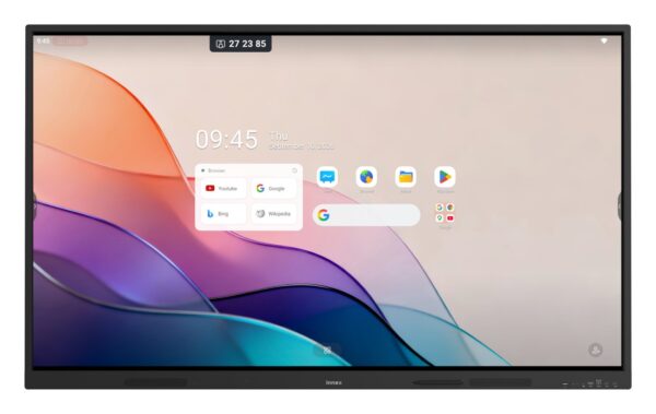 Monitor interaktywny Innex EU Lite — front z ekranem głównym Androida 16