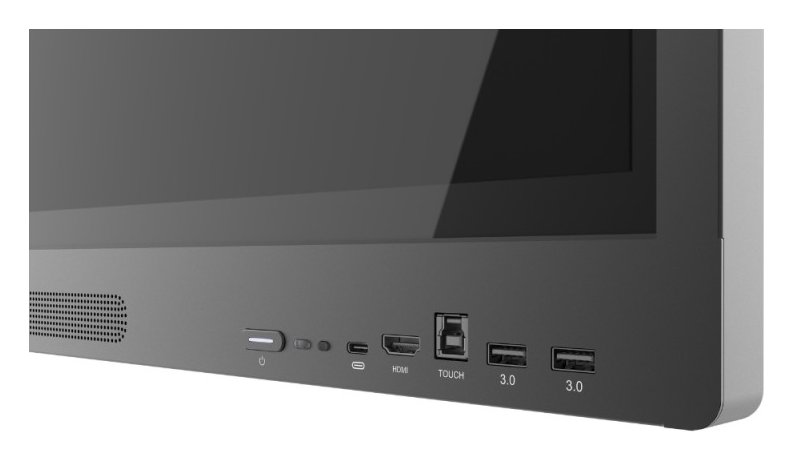 Złącza USB-C, HDMI i USB z przodu monitora Innex EU75 Lite