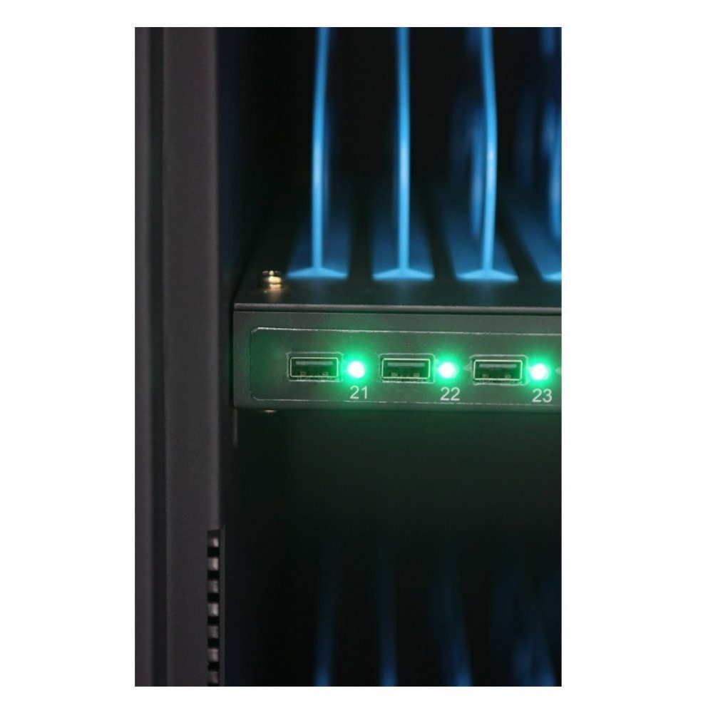 Porty USB-A z diodami w szafie Techly I-CABINET-80DUTY